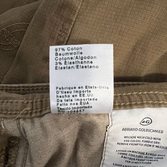 AG Adriano Goldschmied Brown Check Pants Men's Sz 34x32 - Picture 9 of 9